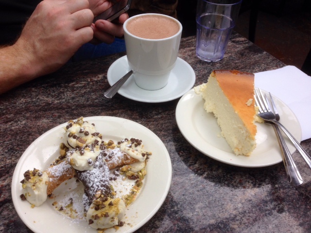 Cannolis and cheesecake at Rocco's NYC