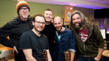 TB in studio with Dermot O'Leary